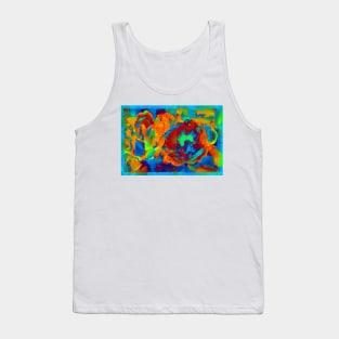 Impressionist bright floral abstract Tank Top